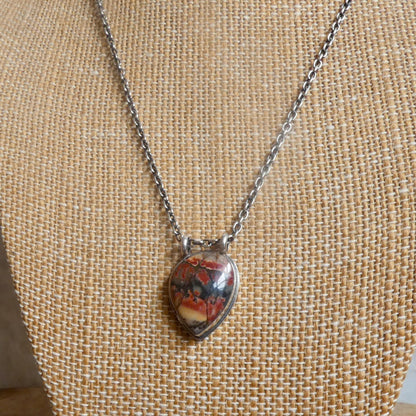 Red Creek Jasper Pendant Necklace | Sterling Silver