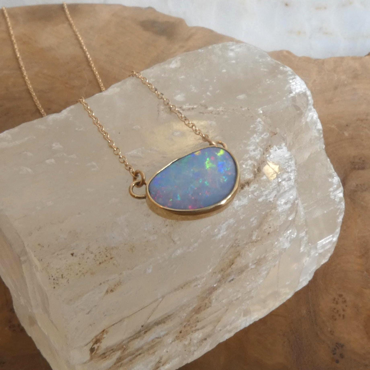 Opal Necklace | 14 KT Gold