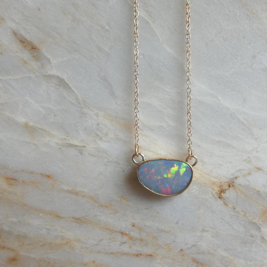 Opal Necklace | 14 KT Gold