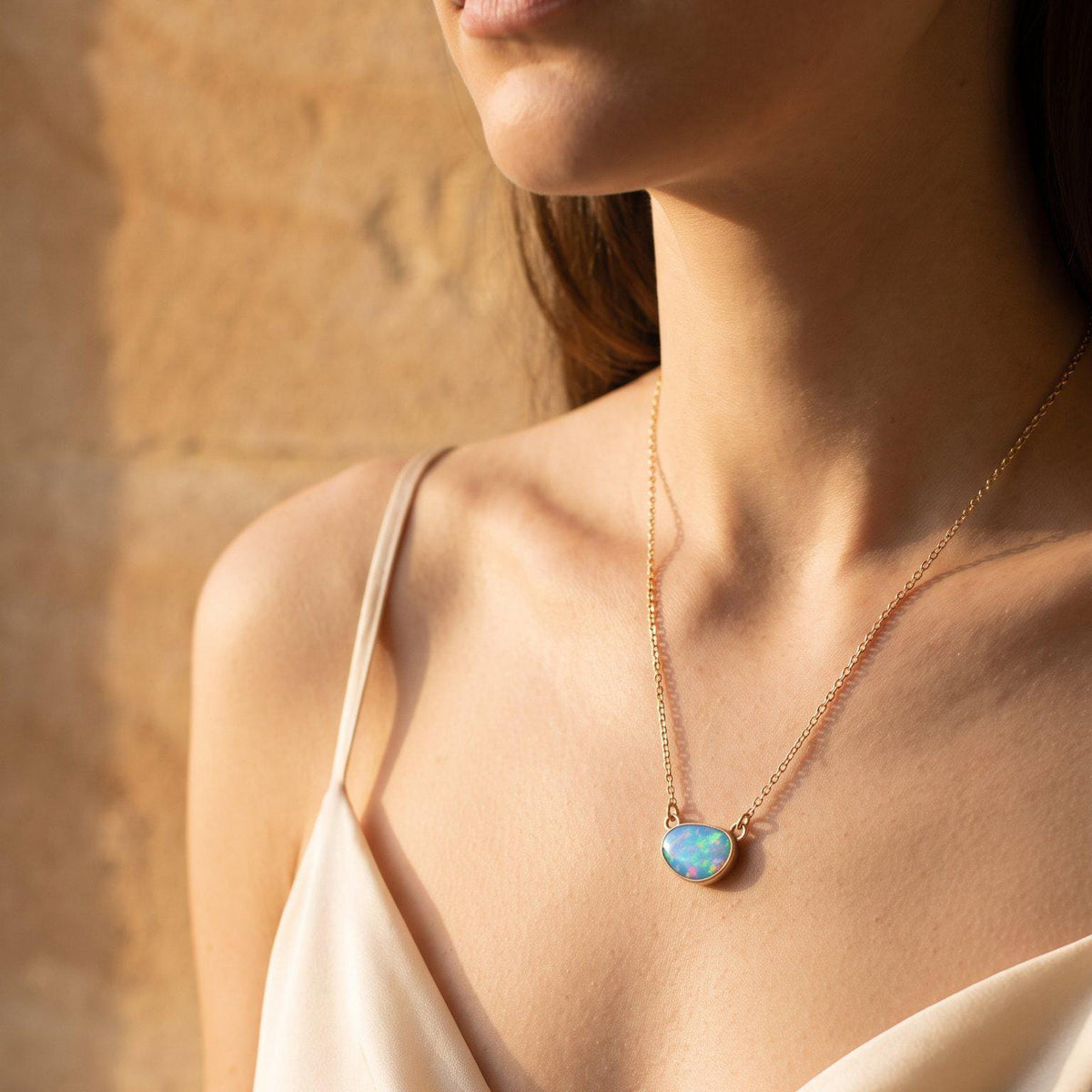 Opal Necklace | 14 KT Gold