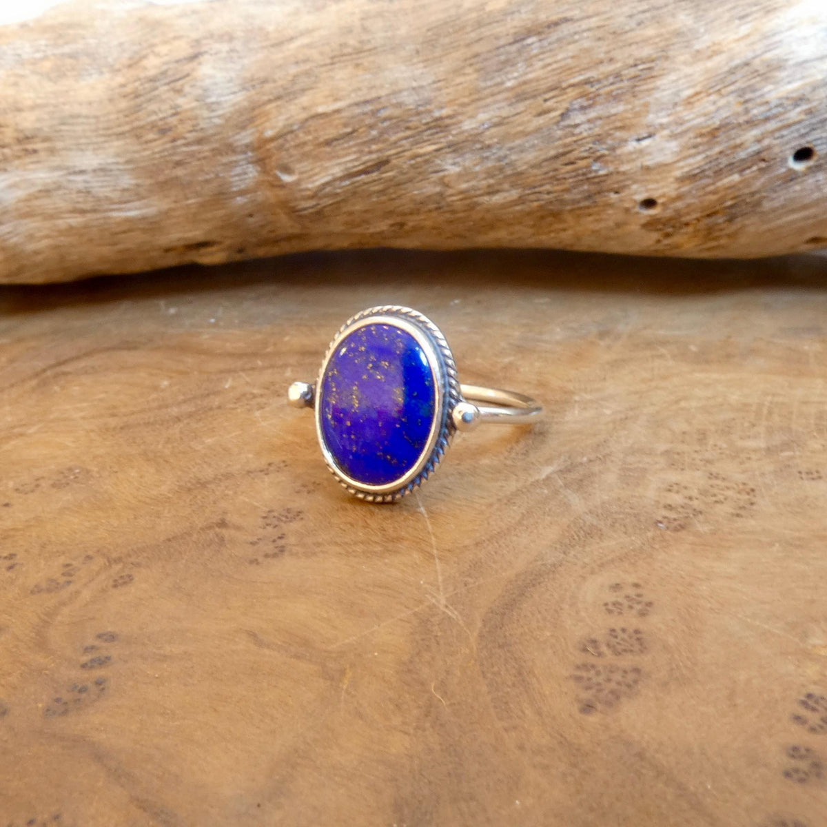 Lapis Lazuli Delica Ring | Sterling Silver