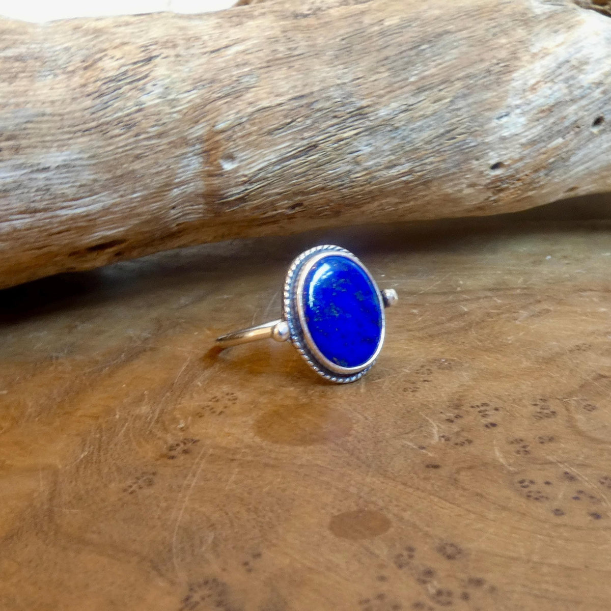 Lapis Lazuli Delica Ring | Sterling Silver