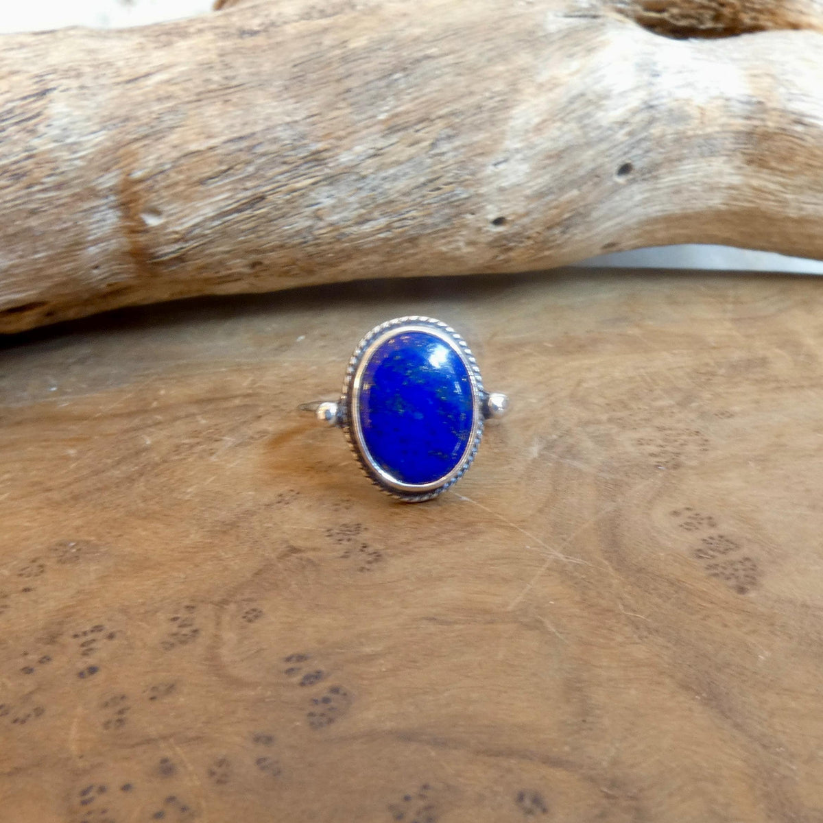 Lapis Lazuli Delica Ring | Sterling Silver
