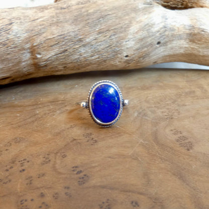 Lapis Lazuli Delica Ring | Sterling Silver