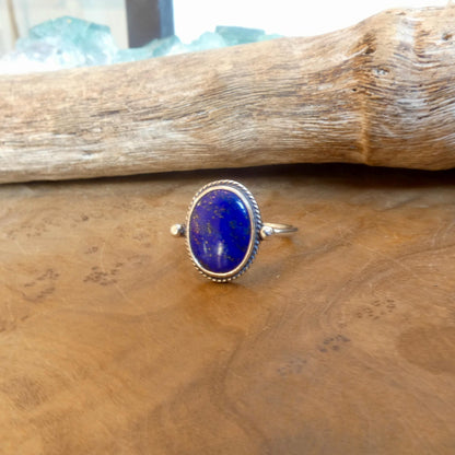 Lapis Lazuli Delica Ring | Sterling Silver