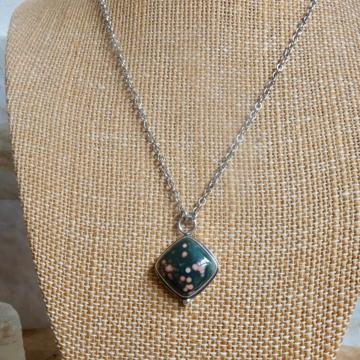 Ocean Jasper Orbs Eye Pendant | Sterling Silver | Choose Your Stone