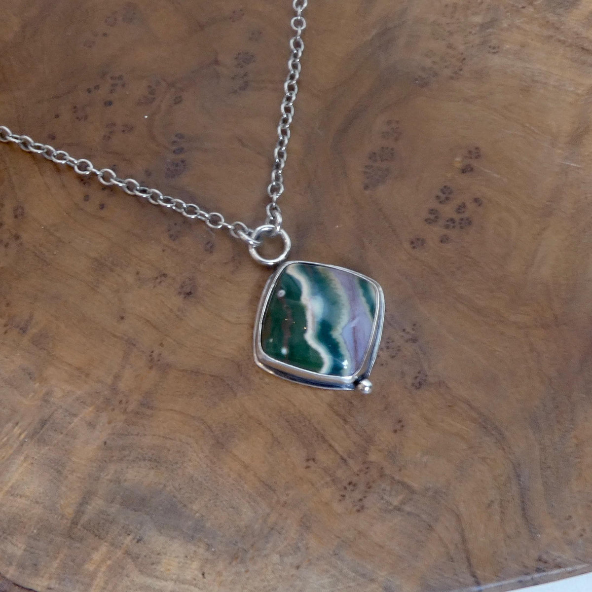 Ocean Jasper Orbs Eye Pendant | Sterling Silver | Choose Your Stone