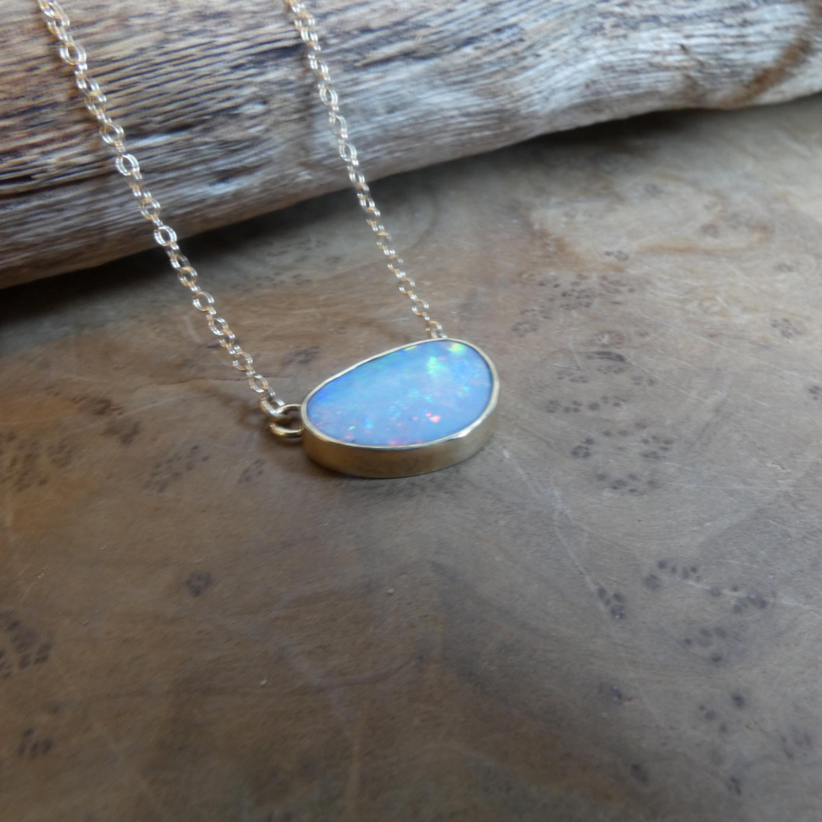 Opal Necklace | 14 KT Gold