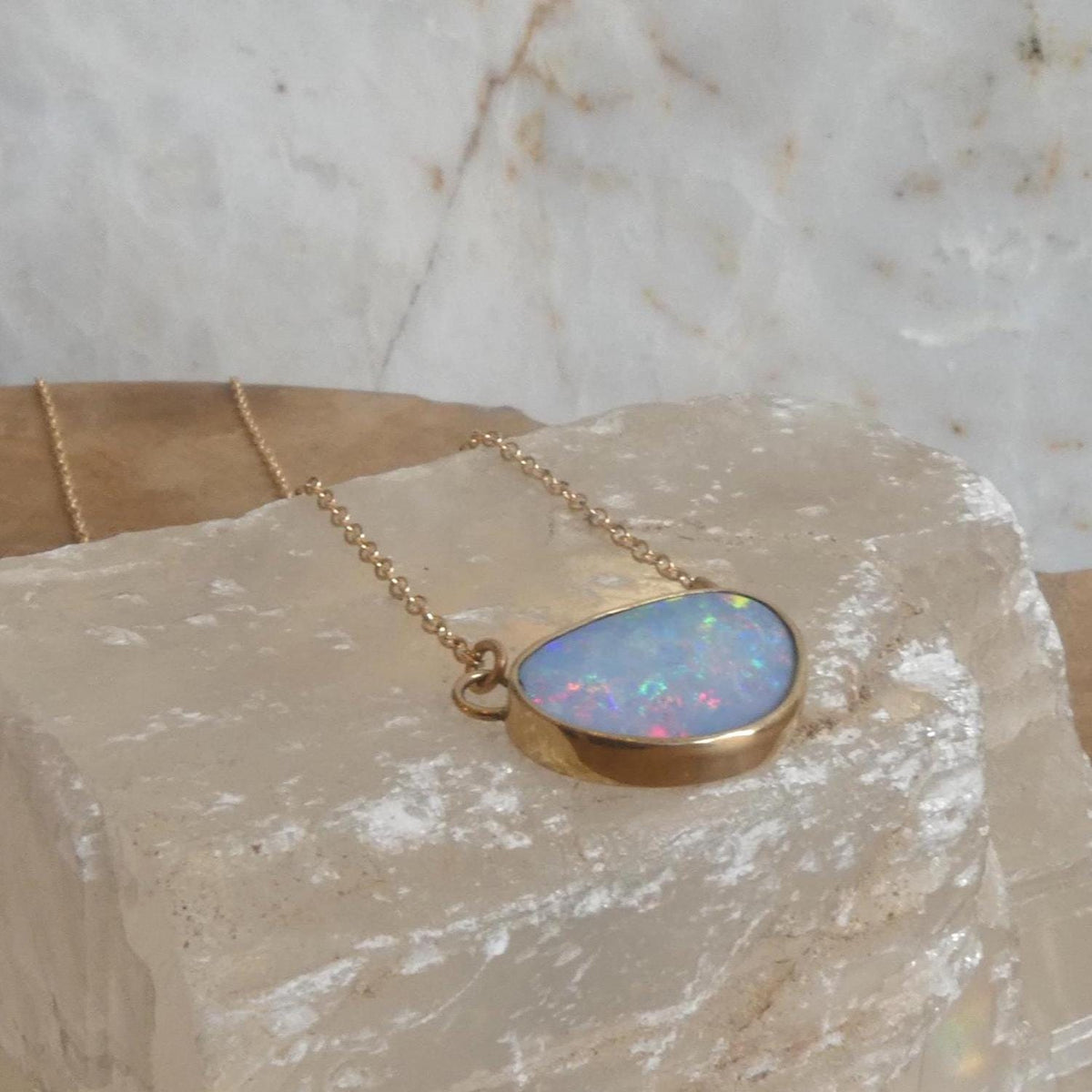 Opal Necklace | 14 KT Gold