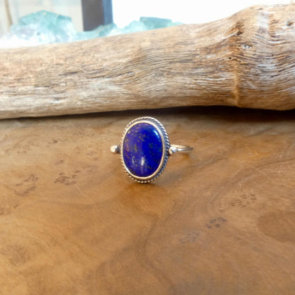 Lapis Lazuli Delica Ring | Sterling Silver