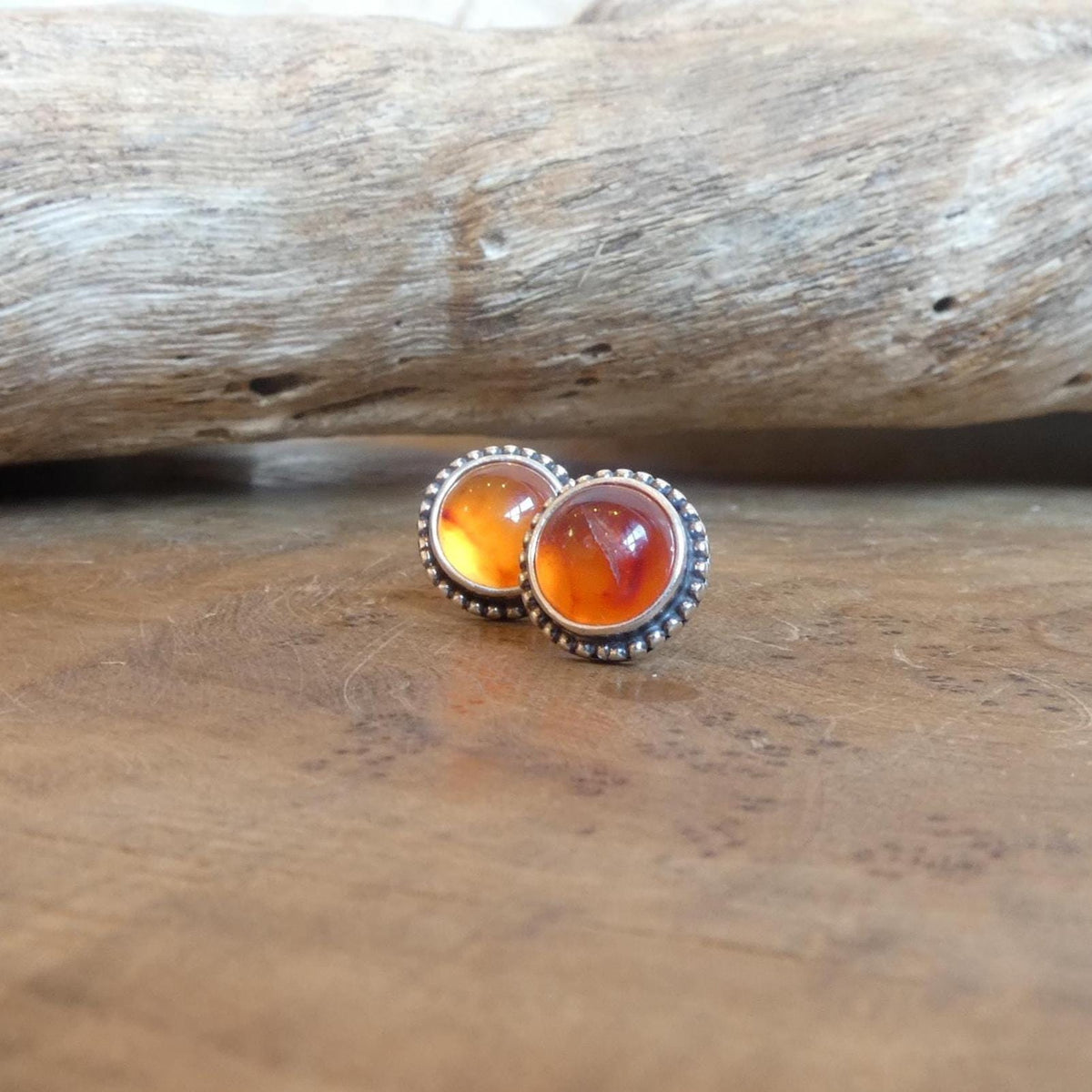 Carnelian Posts | Sterling Silver | 7mm Stone