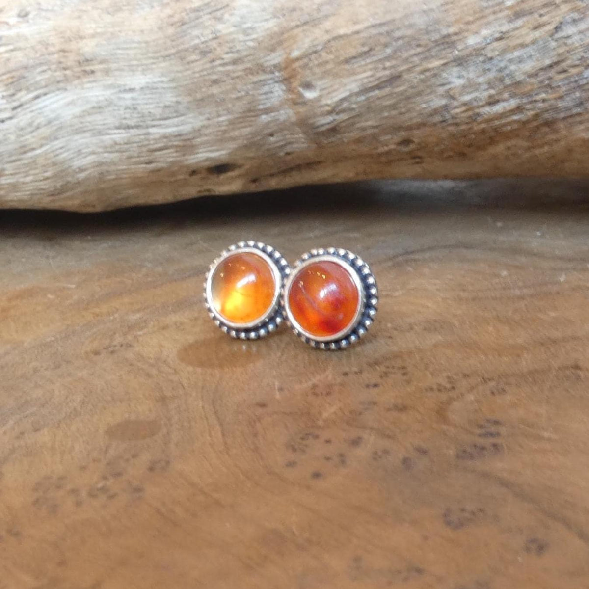 Carnelian Posts | Sterling Silver | 7mm Stone