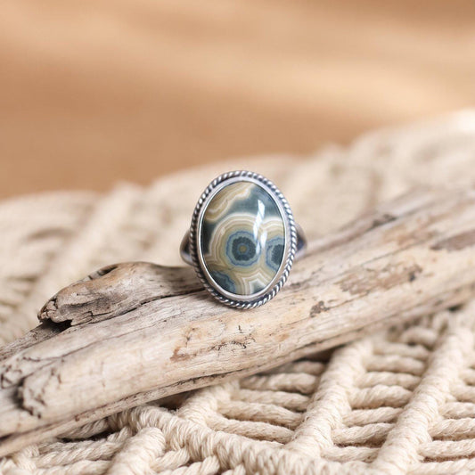 Ocean Jasper Boho Ring | Sterling Silver | Custom Ring
