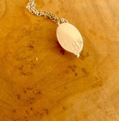 Hubei Turquoise Oval Pendant Necklace | Sterling Silver
