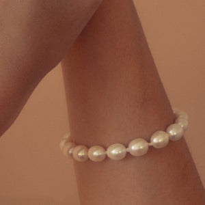 Freshwater Rice Pearl Knotted Bracelet - Your Choice of Clasp