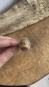 Birds Eye Rhyolite Boho Ring - OOAK Rhyolite Ring - Silversmith Ring