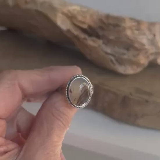 Custom Montana Agate Boho Ring -  .925 Sterling Silver - Choose Your Stone