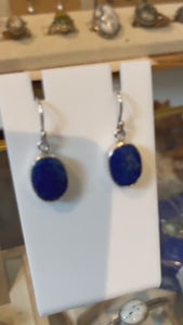 Lapis Lazuli Drop Earrings - .925 Sterling Silver - Lapis Lazuli Earrings - Silversmith