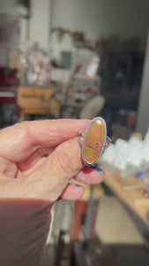 Red Creek Jasper Sterling Silver Ring – Statement Boho Jewelry