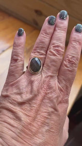 Golden Obsidian Ring - 18KT Solid Gold - Elegant Rose Cut Ring - Unique Silversmith Ring