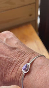 Charoite Bracelet - Charoite Cuff Bracelet - Russian Charoite Bangle