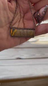 Ready to Ship - Bumble Bee Jasper Necklace - Pendant with Chain - .925 Sterling Silver Pendant