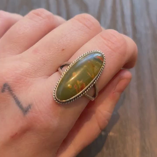 Red Creek Jasper Boho Ring - Sterling Silver - Choose Your Stone - Custom Ring