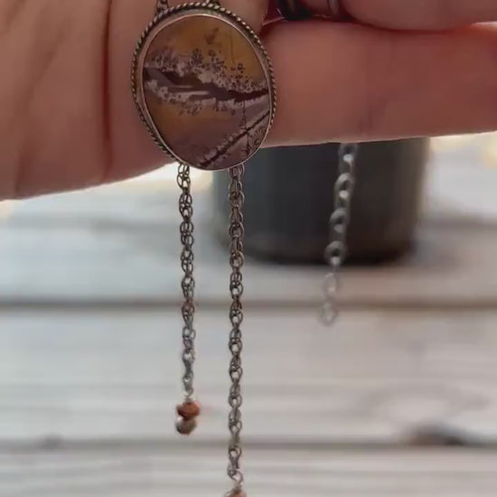 Sonora Jasper Bolo - Sonora Jasper Necklace - Jasper Mock Bolo - Silversmith Bolo - Bolo Style Necklace