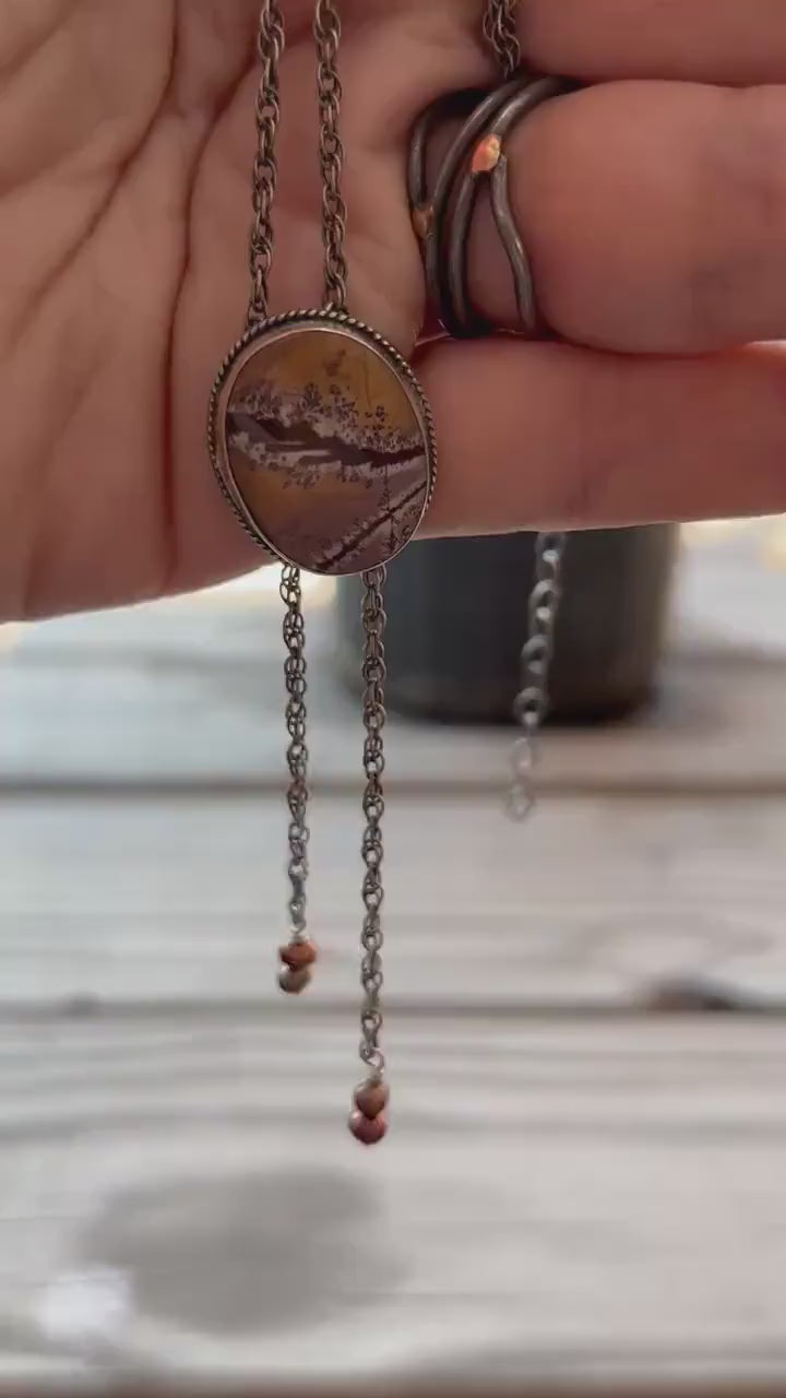Sonora Jasper Bolo - Sonora Jasper Necklace - Jasper Mock Bolo - Silversmith Bolo - Bolo Style Necklace