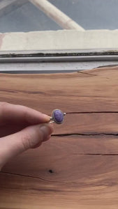 Purple Charoite Delica Ring - Sterling Silver
