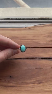 Dainty Amazonite Ring - Sterling Silver, Mint Turquoise Jewelry