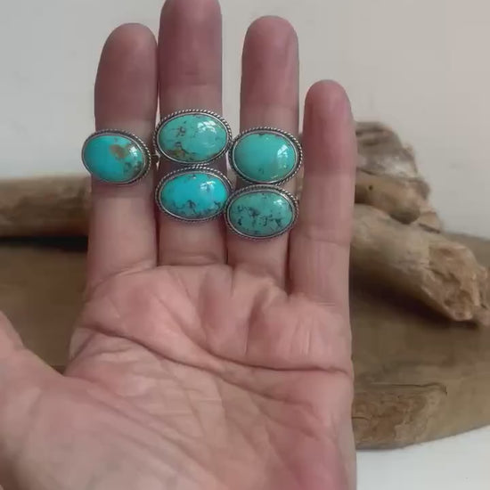 Choose your Piece - Campitos Turquoise East West Ring - American Turquoise