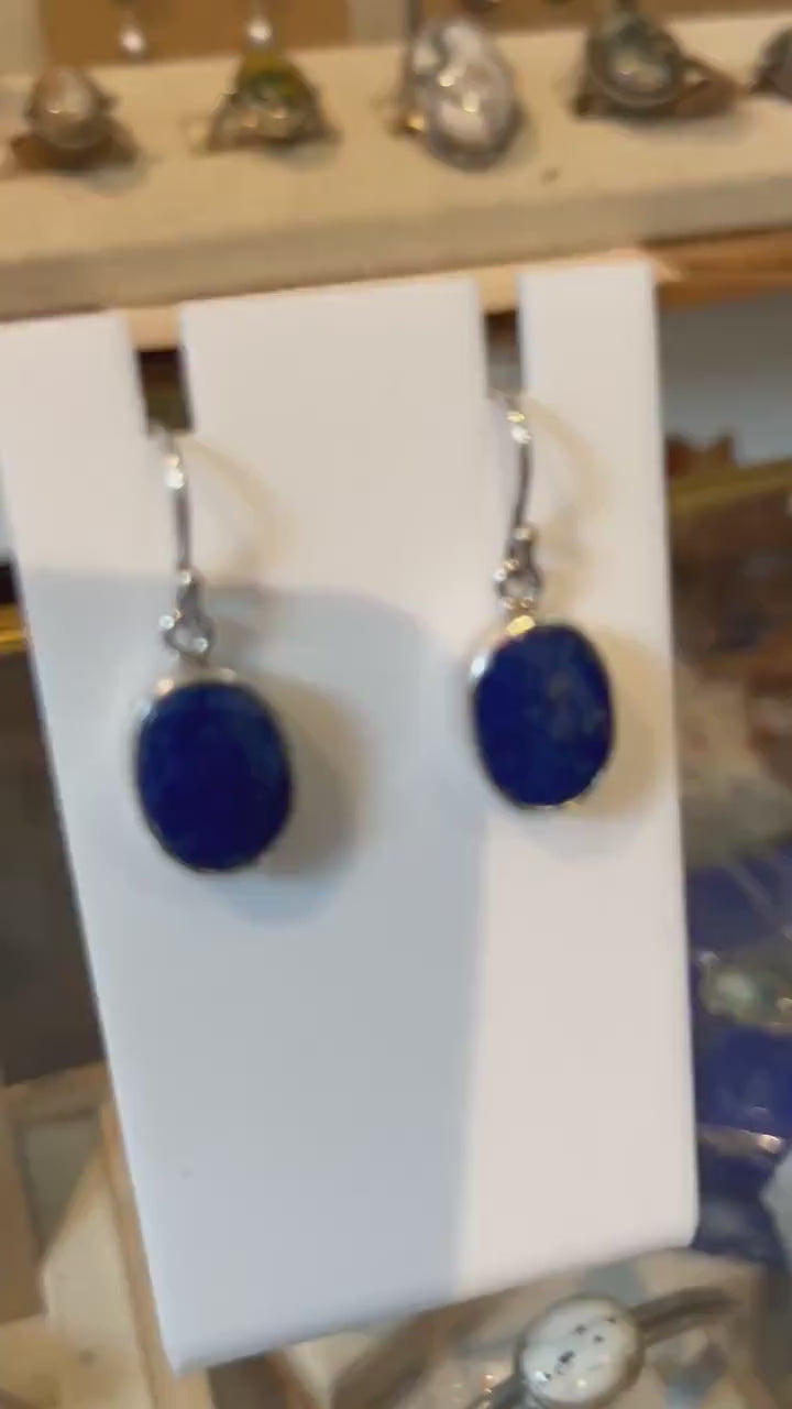 Sterling Silver Lapis Lazuli Drop Earrings – Silversmith Jewelry