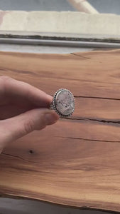 Sonora Jasper Beaded Boho - Sonora Jasper Ring - .925 Sterling Silver Ring - Silversmith Ring