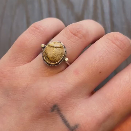Picture Jasper Sterling Silver Ring - Handmade Silversmith Jewelry