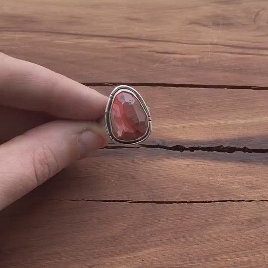 Crazy Lace Agate Ring - .925 Sterling Silver - Silversmith Ring - Choose Your Stone