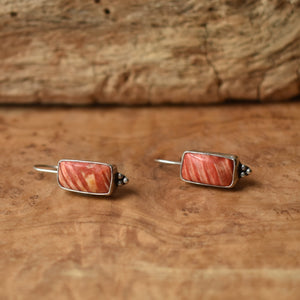 Piper Earrings - Spiny Oyster Earrings - Silversmith Earrings - OOAK Earrings