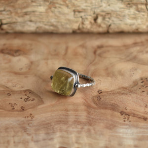 Chelsea Ring in Citrine - Silver Gold Ring - .925 Sterling Silver