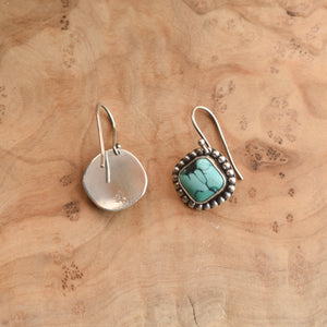 Turquoise Drop Earrings - Turquoise Earrings - Turquoise Drops - .925 Sterling Silver - OOAK