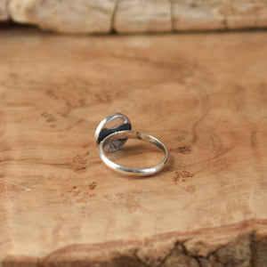 Mod Circle Ring - Gemstone Ring - Amethyst - Citrine - Garnet - CZ - .925 Sterling Silver - Choose Your Stone