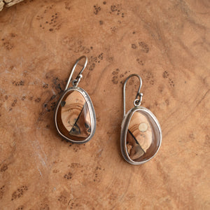 Sahara Jasper Earrings - Earthy Jasper Drop Earrings - Silversmith Earrings