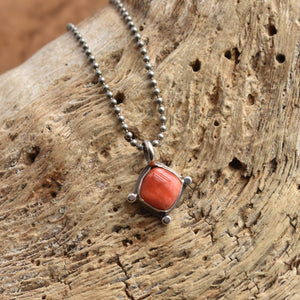 Spiny Oyster Little Charm Pendant - Spiny Oyster Pendant - Spiny Oyster Necklace - Chili Red Pendant