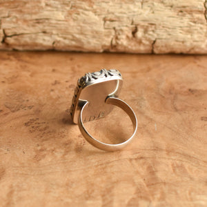 Huge Aquamarine Ring - .925 Sterling Silver - Silversmith Ring - Aquamarine Statement Ring