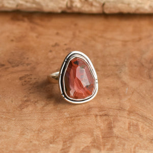 Crazy Lace Agate Ring - .925 Sterling Silver - Silversmith Ring - OOAK Boho Ring