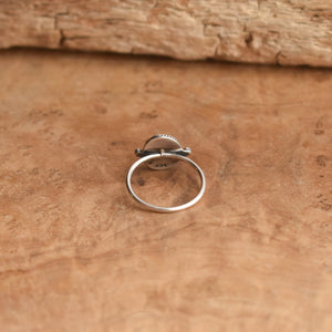 Delica Ring - Malachite Ring - .925 Sterling Silver - Malachite Stacker - Silversmith