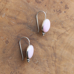 Pink Opal Piper Earrings - Sterling Silver Drop Earrings - Boho Pink Earrings - Silversmith