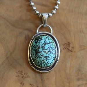 Turquoise Heartland Pendant - Silversmith - .925 Sterling Silver - Turquoise Necklace