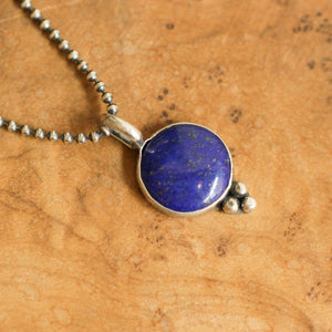 Lapis Sweetheart Pendant - Lapis Lazuli Necklace - Silversmith Pendant - Lapis Pendant