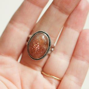 Sunstone Boho Ring - .925 Sterling Silver - Choose Your Own Stone - Silversmith Ring