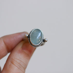 Morganite Lasso Ring - Morganite Boho Ring - Choose your own Beryl Stone - Sterling Silver